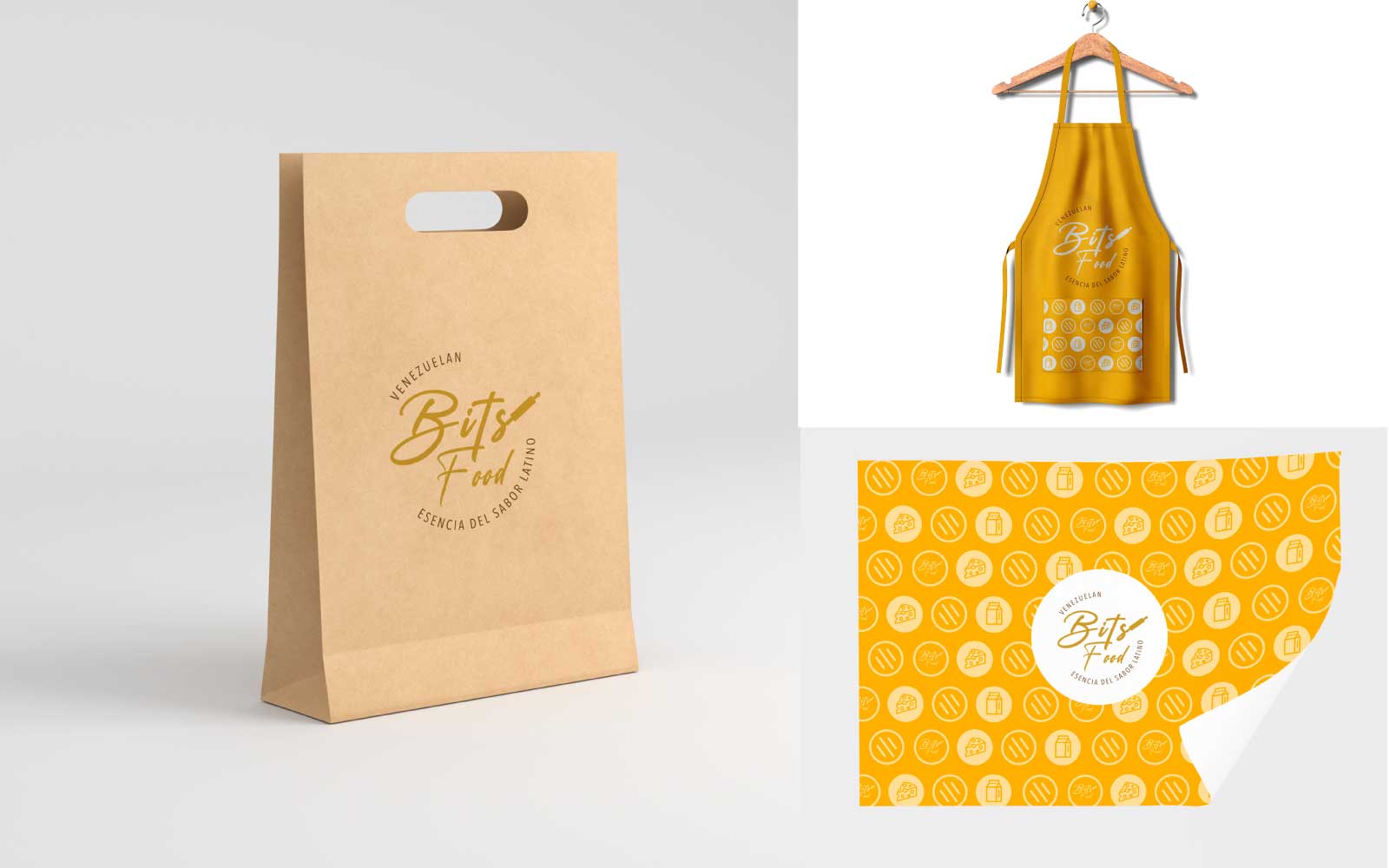 Bits Food - Creación de logo - Diseño de papelería - Diseño de Manual corporativo